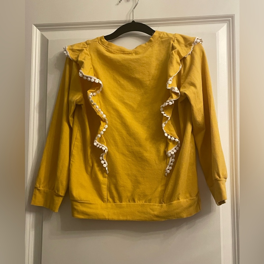 Yellow Ruffle Kids Top - Picture 1 of 2